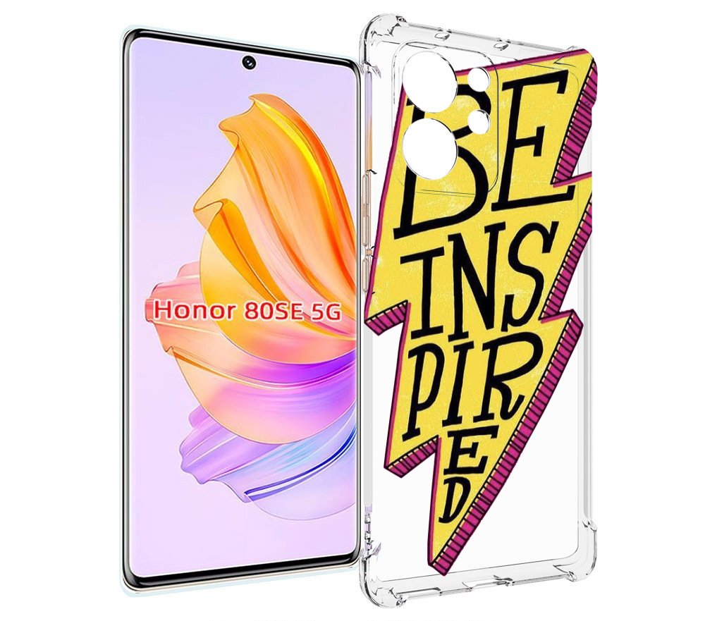 

Чехол MyPads надпись в желтой молнии для Honor 80 SE, Прозрачный, Tocco