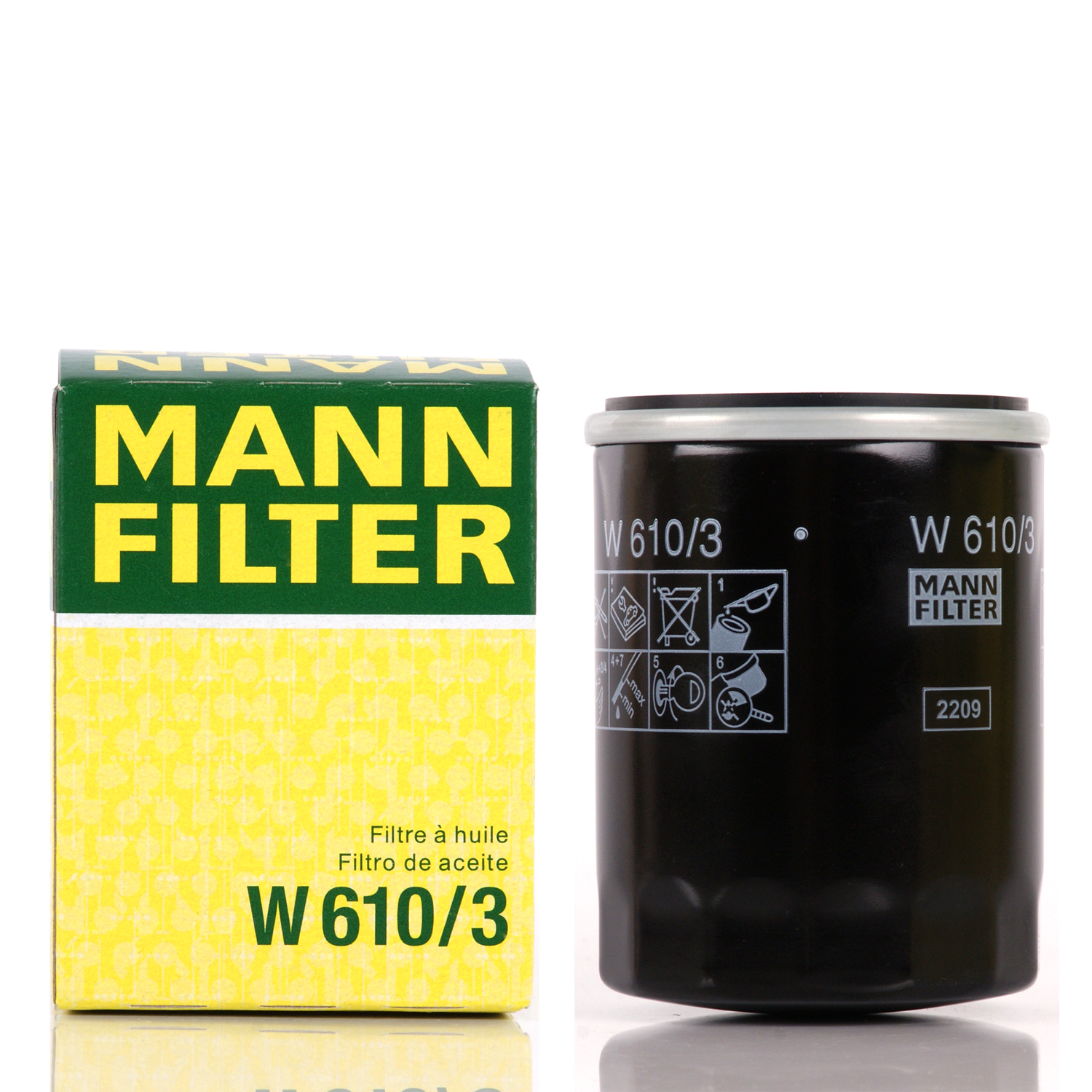 

Фильтр масляный двигателя MANNHUMMEL FILTER арт. W 610/3, W 610/3