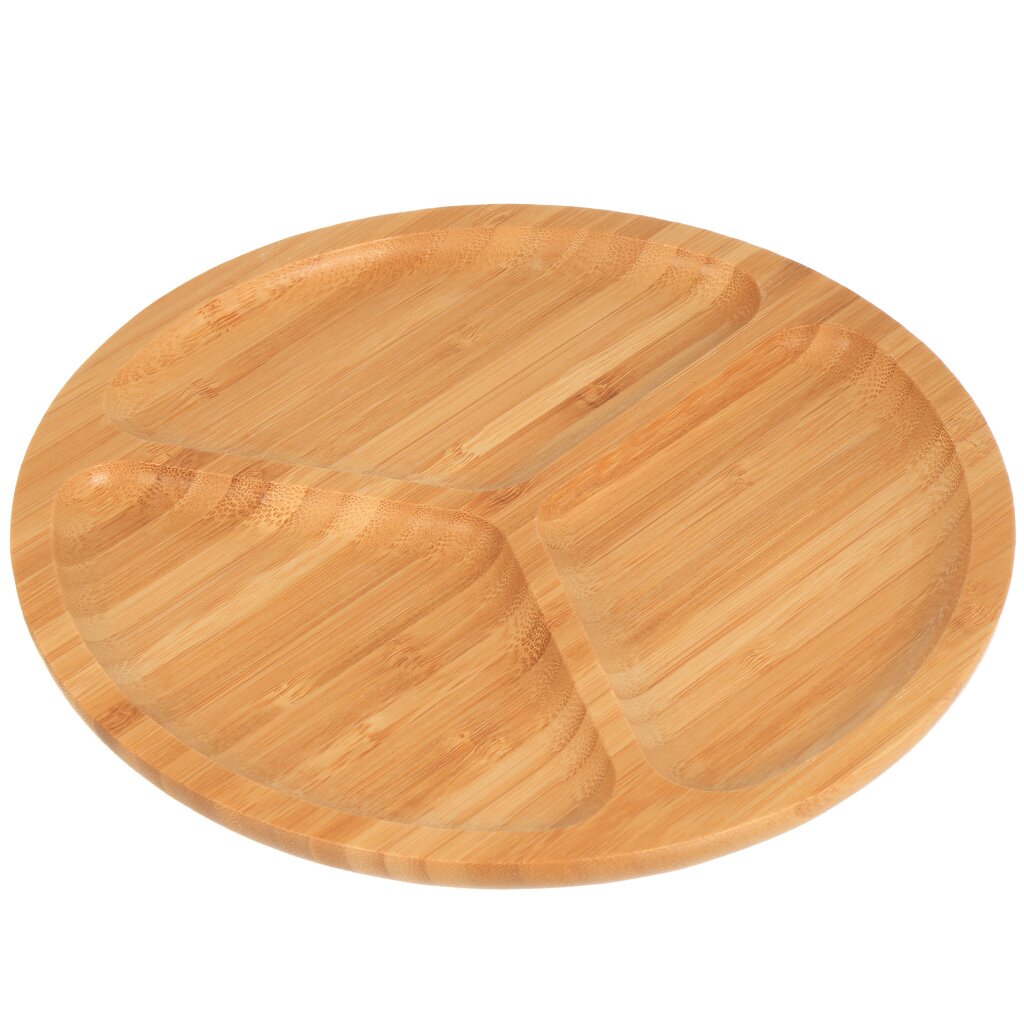 

Менажница бамбук, 25x25x1.7 см, 3 секции, Y4-6968, Бежевый