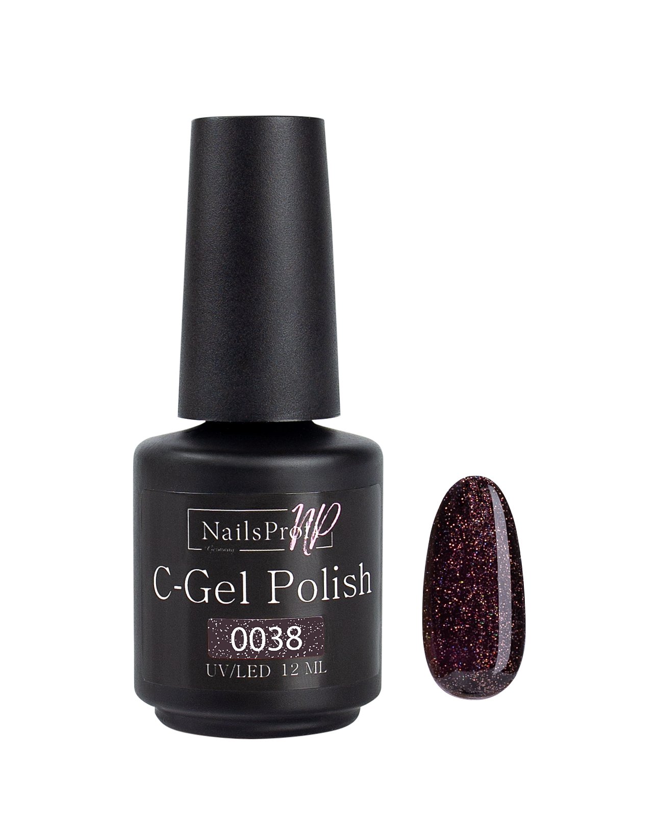 фото Гель лак nailsprofi для ногтей, маникюра, педикюра /c-gel polish-s 0038 -12 мл