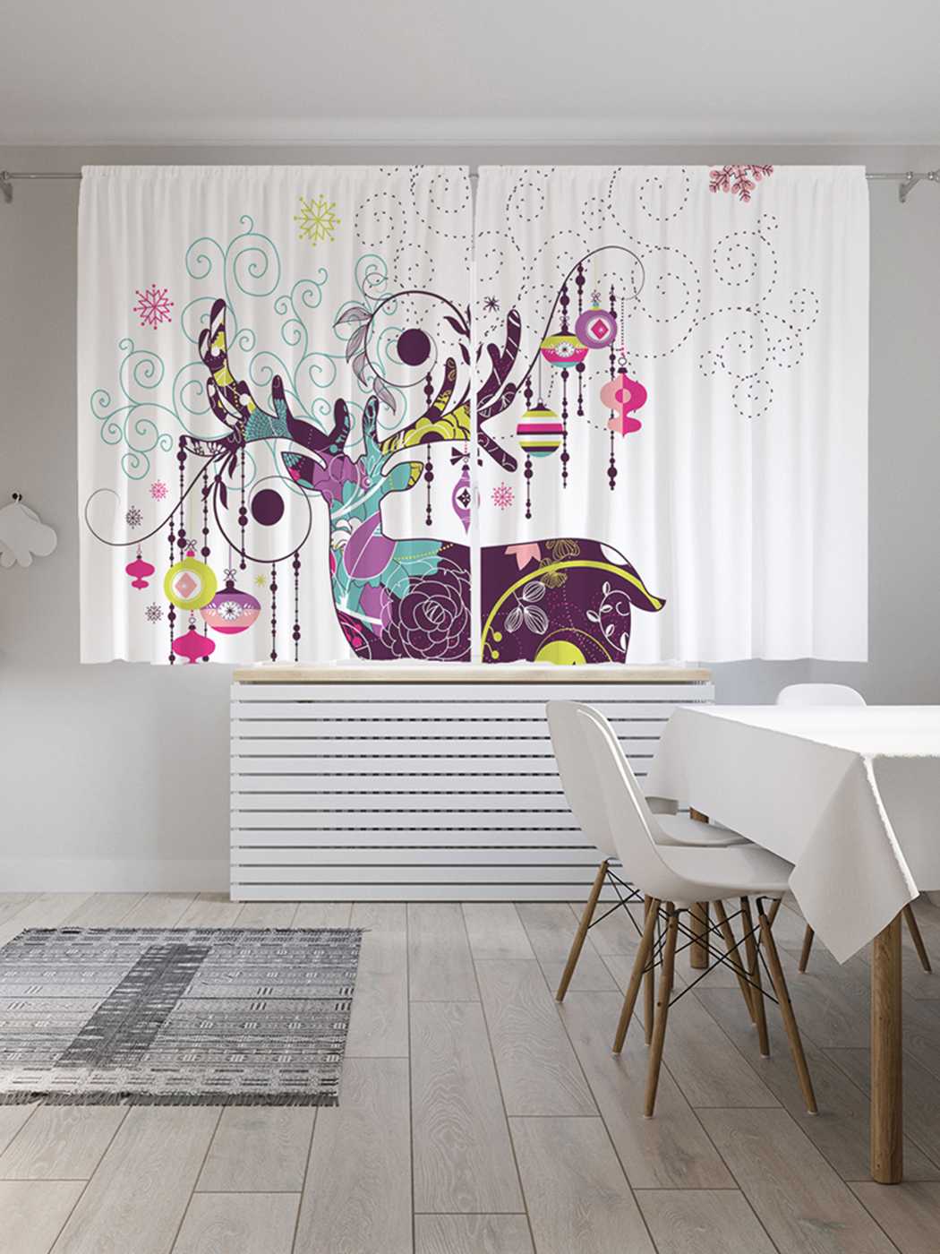 

Шторы JoyArty с фотопечатью "Космический олень" из сатена, 290х180 см, Космический олень