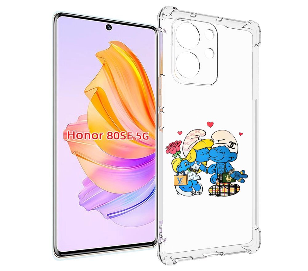 

Чехол MyPads модные-смурфики для Honor 80 SE, Прозрачный, Tocco
