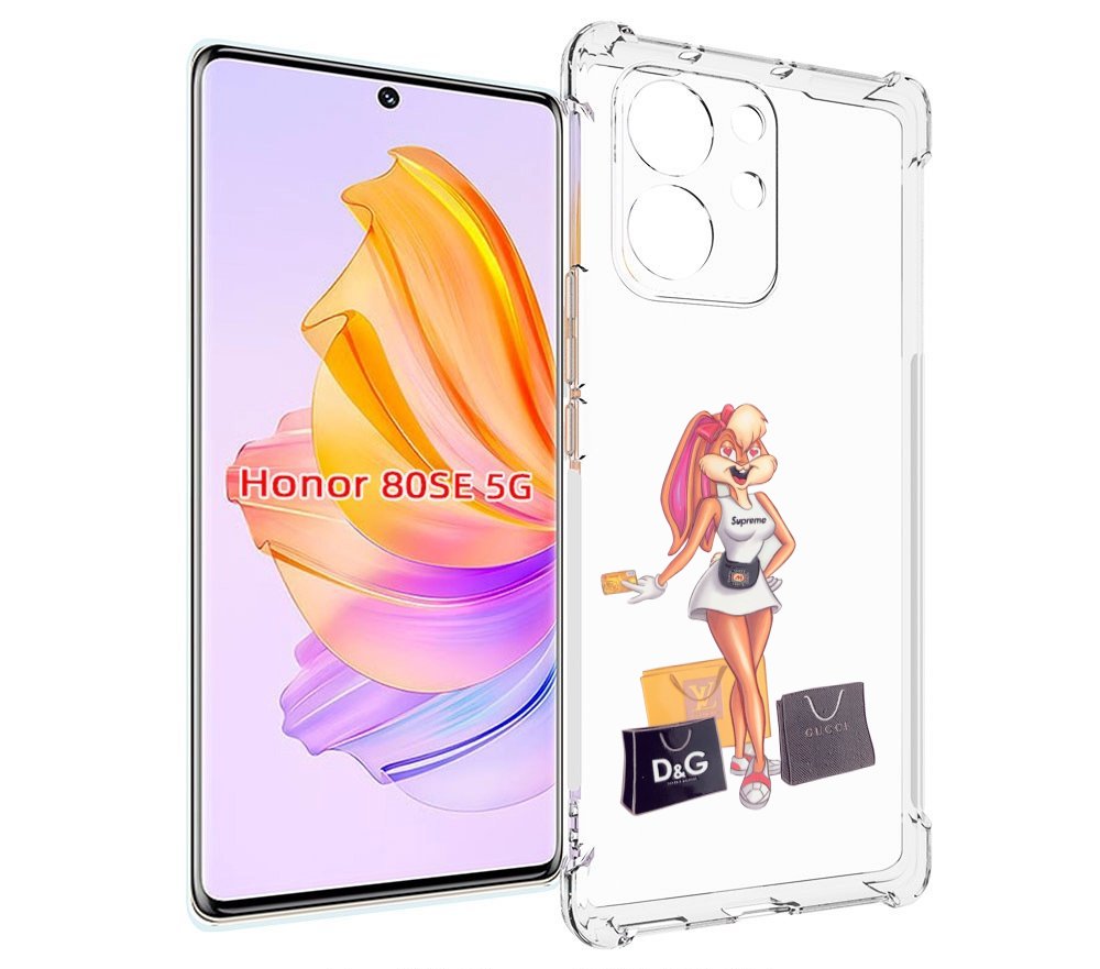

Чехол MyPads модница-зайка женский для Honor 80 SE, Прозрачный, Tocco