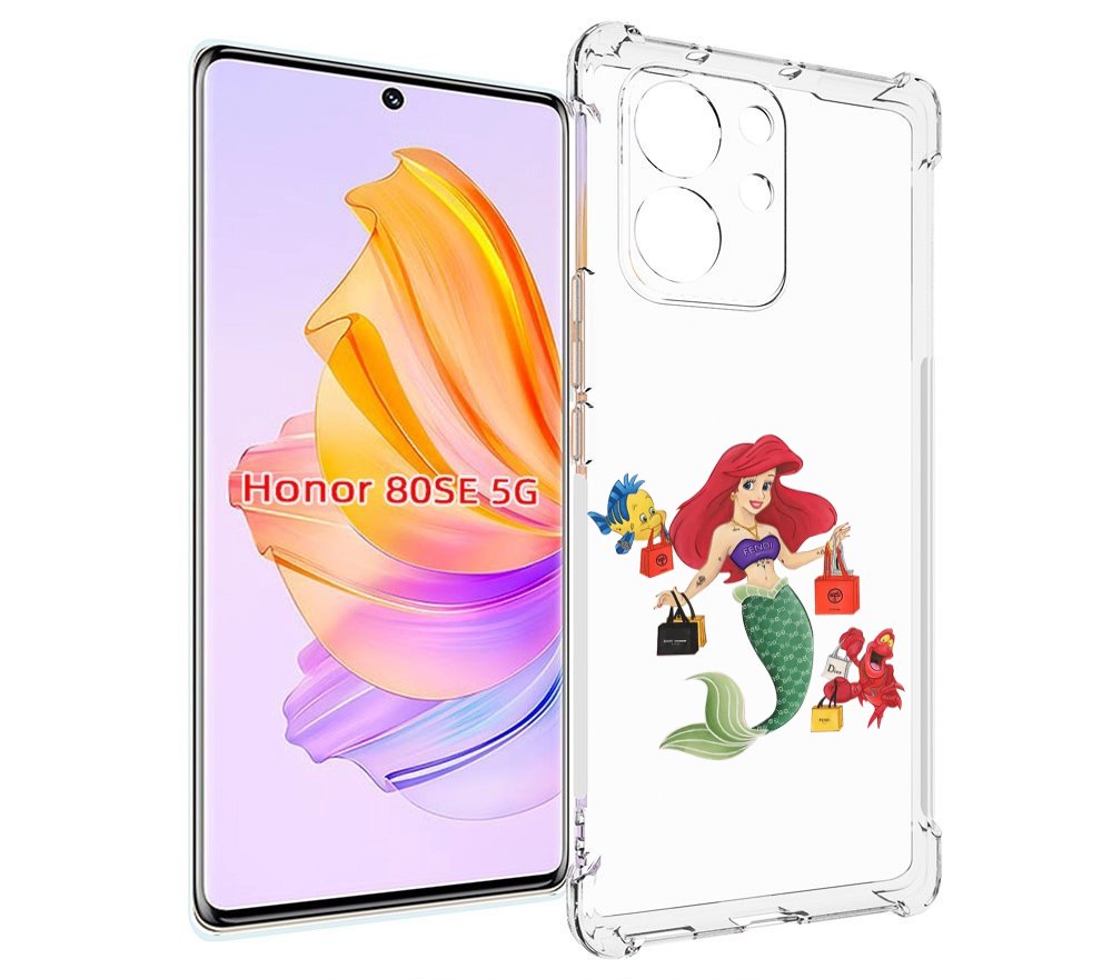 

Чехол MyPads модная-русалка женский для Honor 80 SE, Прозрачный, Tocco