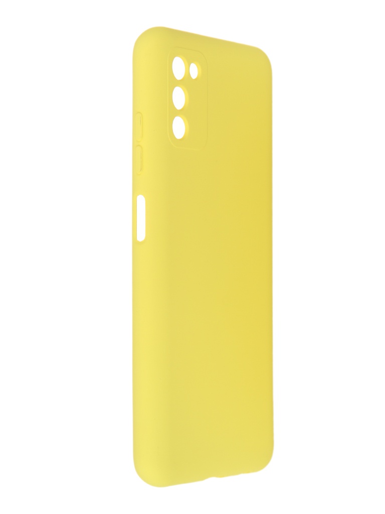 фото Чехол pero для samsung galaxy a03s liquid silicone yellow pcls-0072-yw