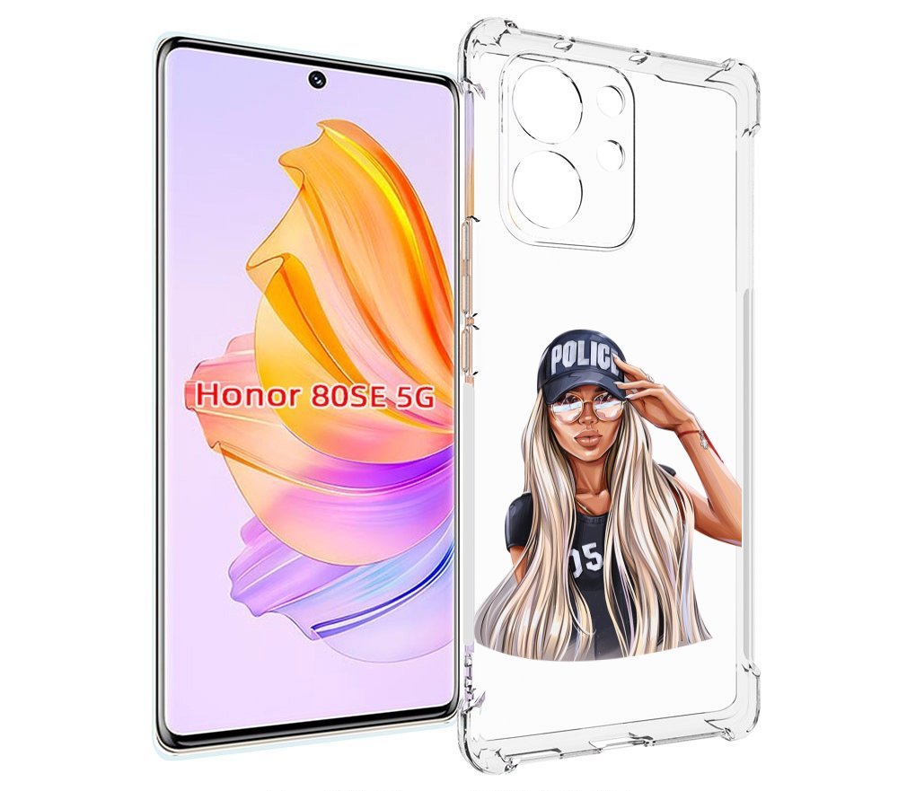 

Чехол MyPads модная-девушка-арт женский для Honor 80 SE, Прозрачный, Tocco