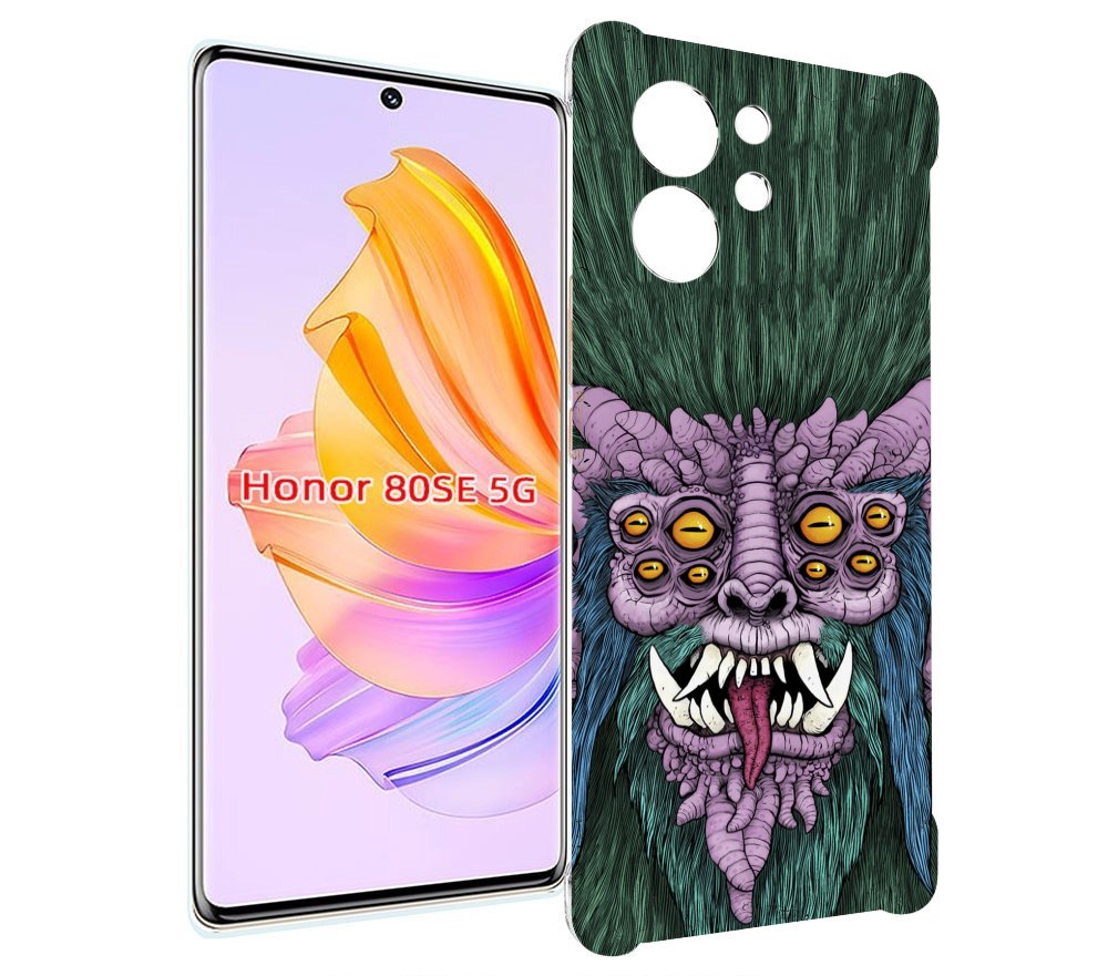 

Чехол MyPads многоглазый черт для Honor 80 SE, Прозрачный, Tocco