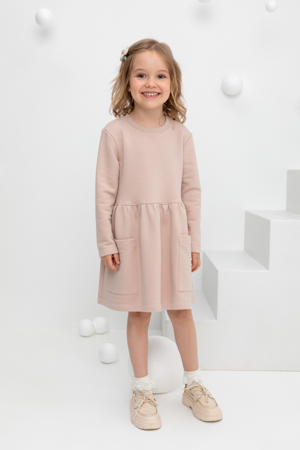 

Платье детское CROCKID М 3293-2, бежевый, 116, М 3293-2
