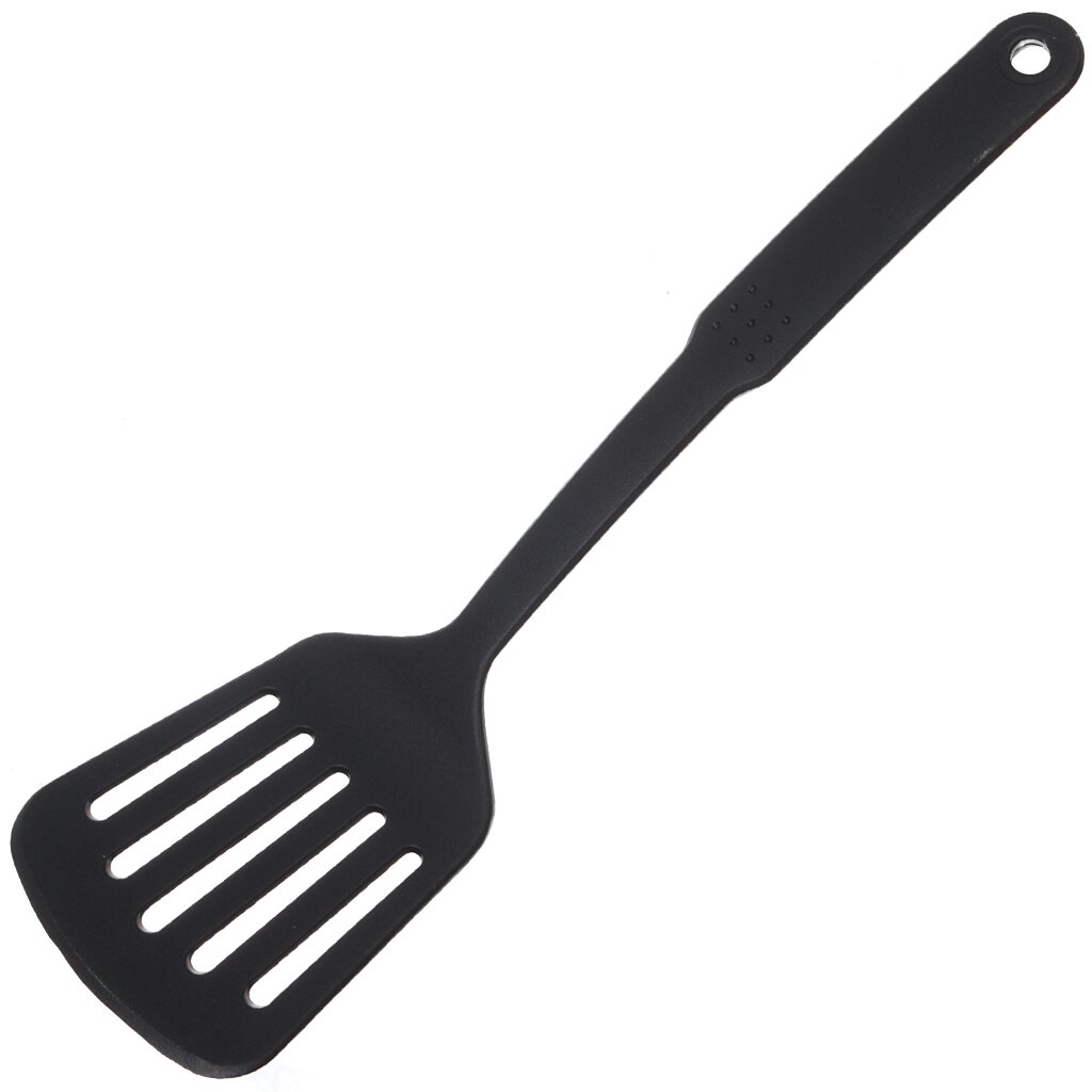 Лопатка кулинарная нейлон с прорезями черная Daniks Эконом YW-KT017-1/H1010-01