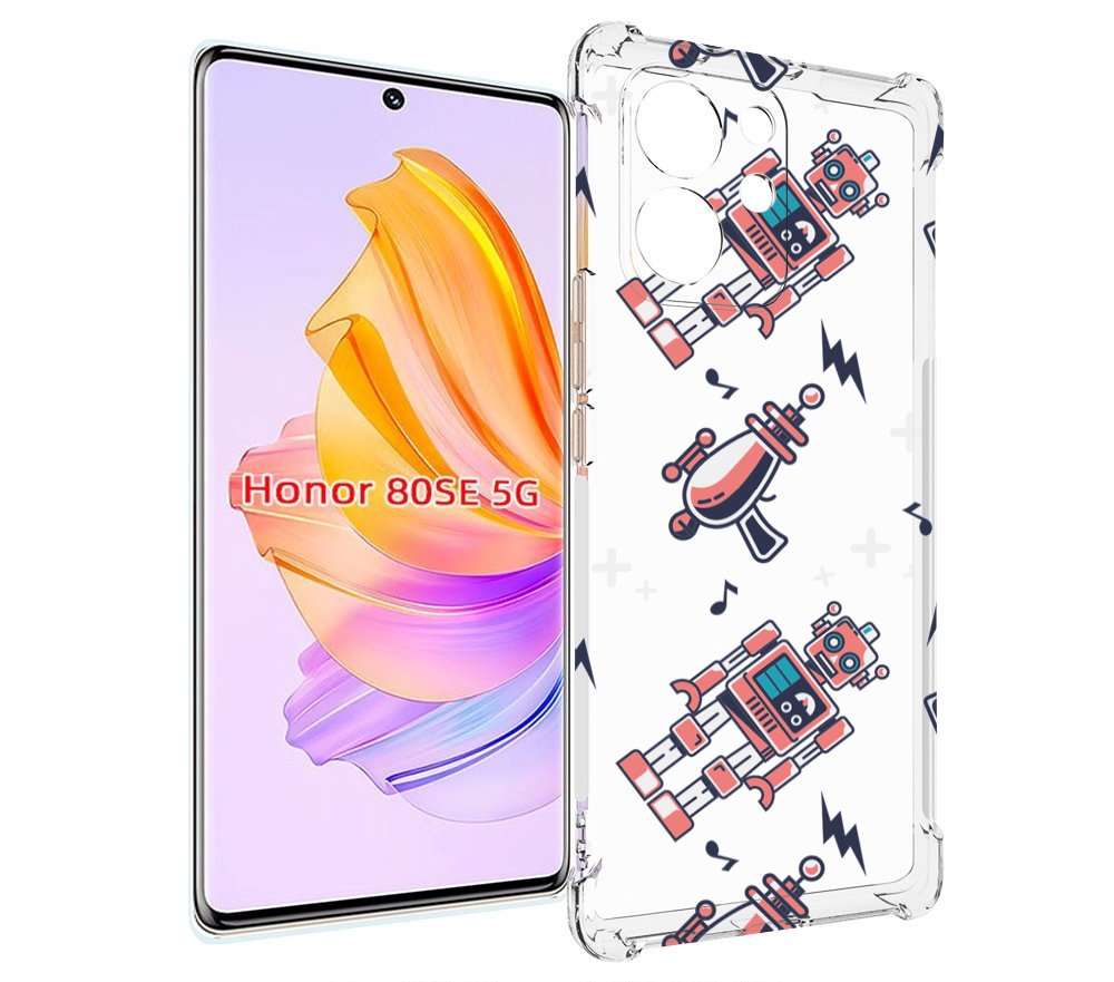 

Чехол MyPads мини-роботы для Honor 80 SE, Прозрачный, Tocco