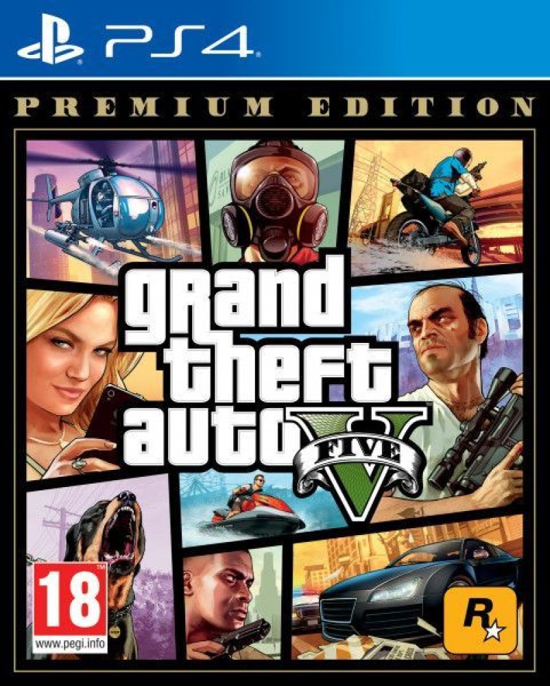 Игра Grand Theft Auto 5 V Premium Edition (PlayStation 4, полностью на иностранном языке)