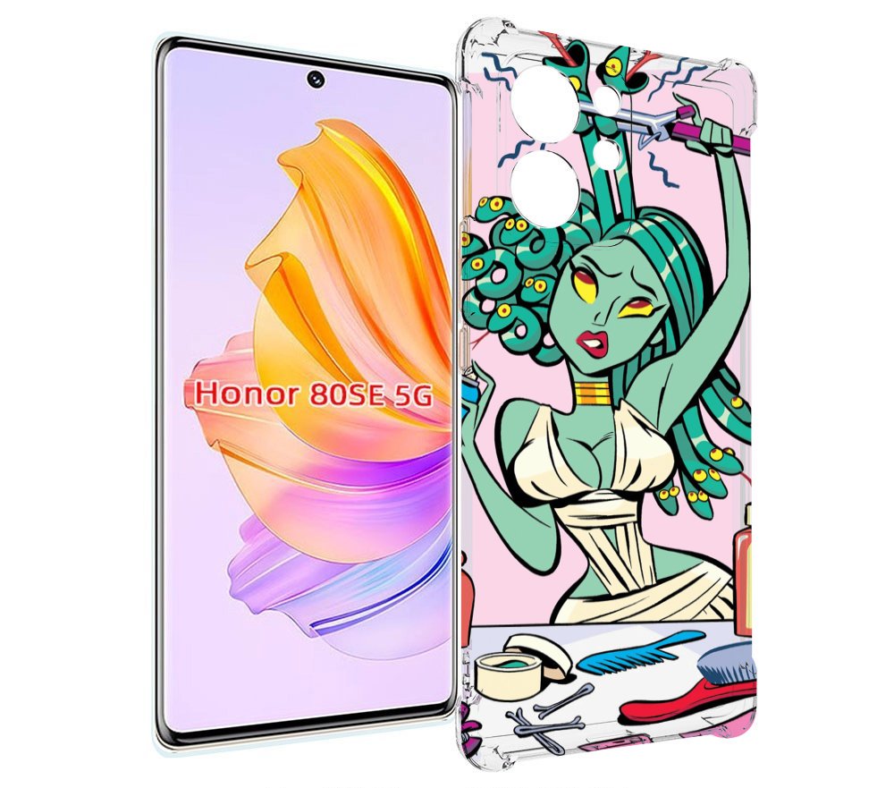 

Чехол MyPads медуза расчесывается женский для Honor 80 SE, Прозрачный, Tocco