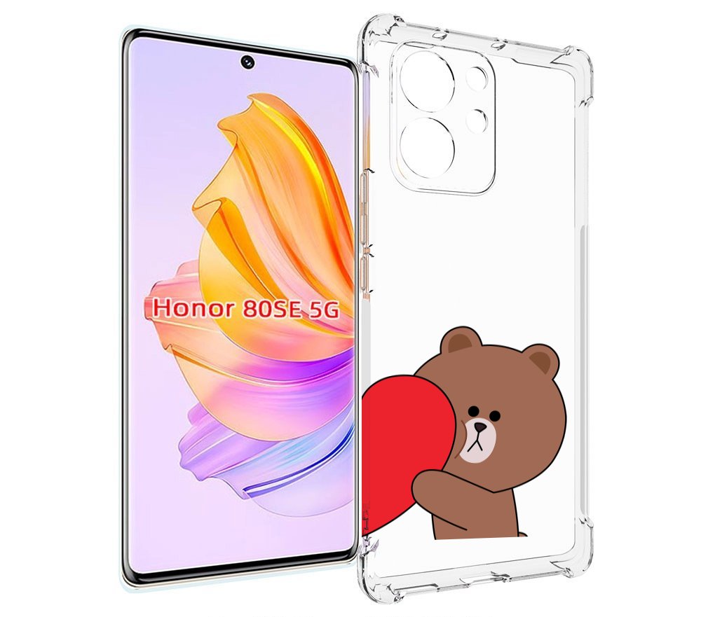 

Чехол MyPads медвежонок детский для Honor 80 SE, Прозрачный, Tocco