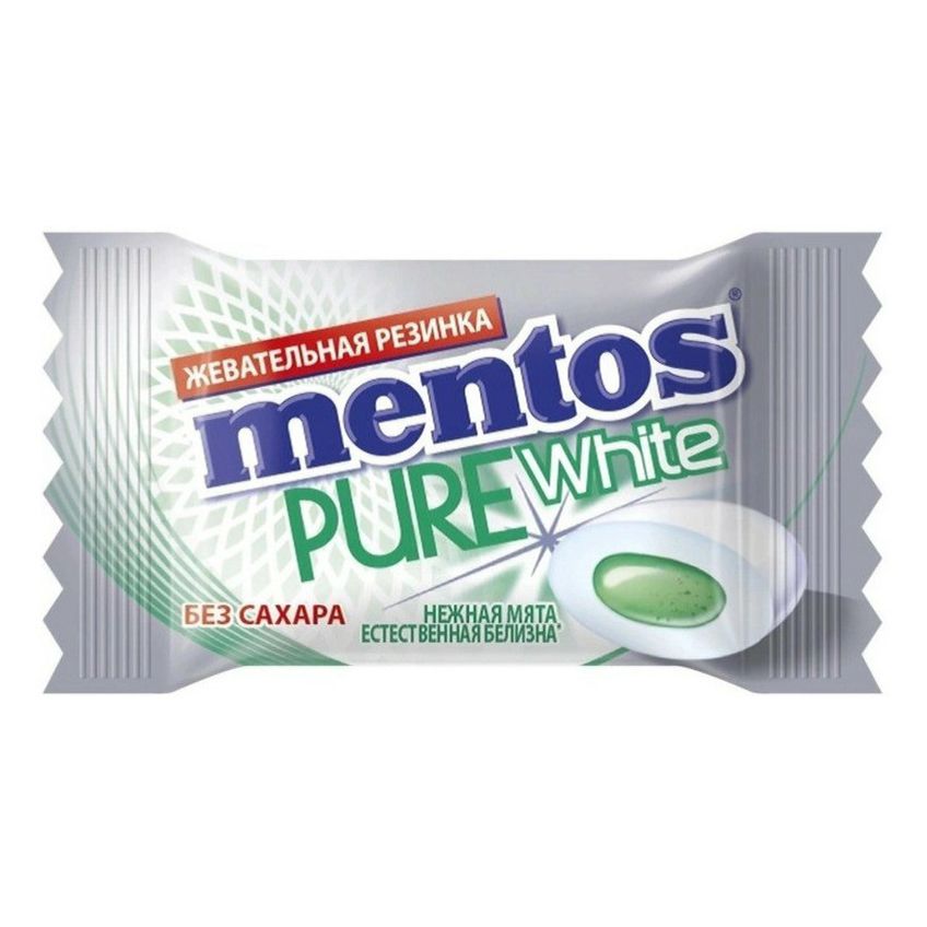 Жевательная резинка Mentos Pure White Нежная мята 2 г