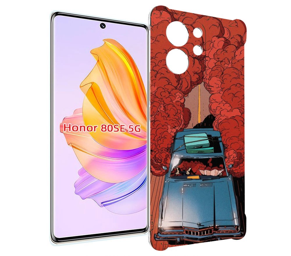 

Чехол MyPads машина мчится с дымком для Honor 80 SE, Прозрачный, Tocco