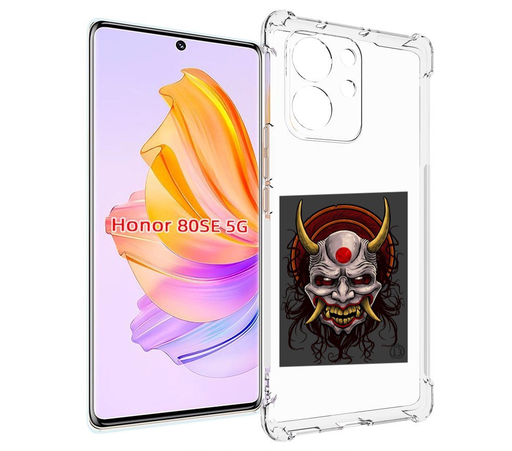 

Чехол MyPads маска с клыками и рогами для Honor 80 SE, Прозрачный, Tocco