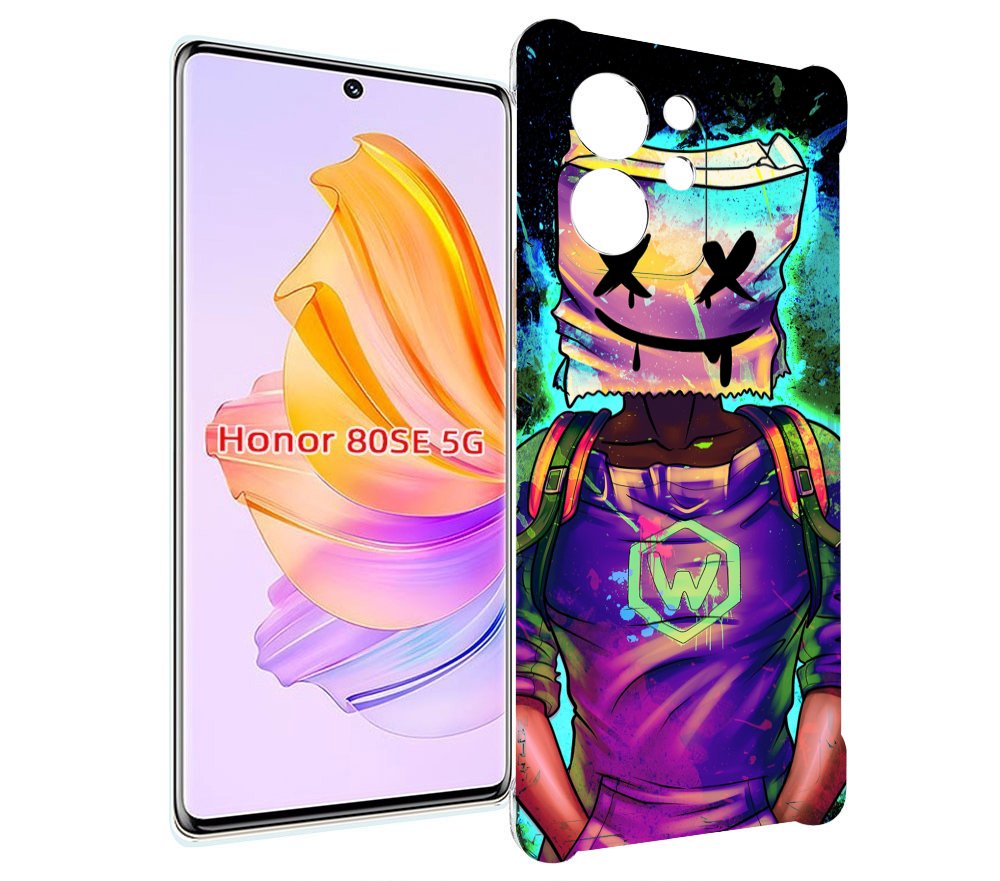 

Чехол MyPads маршмеллоу-глитч для Honor 80 SE, Прозрачный, Tocco