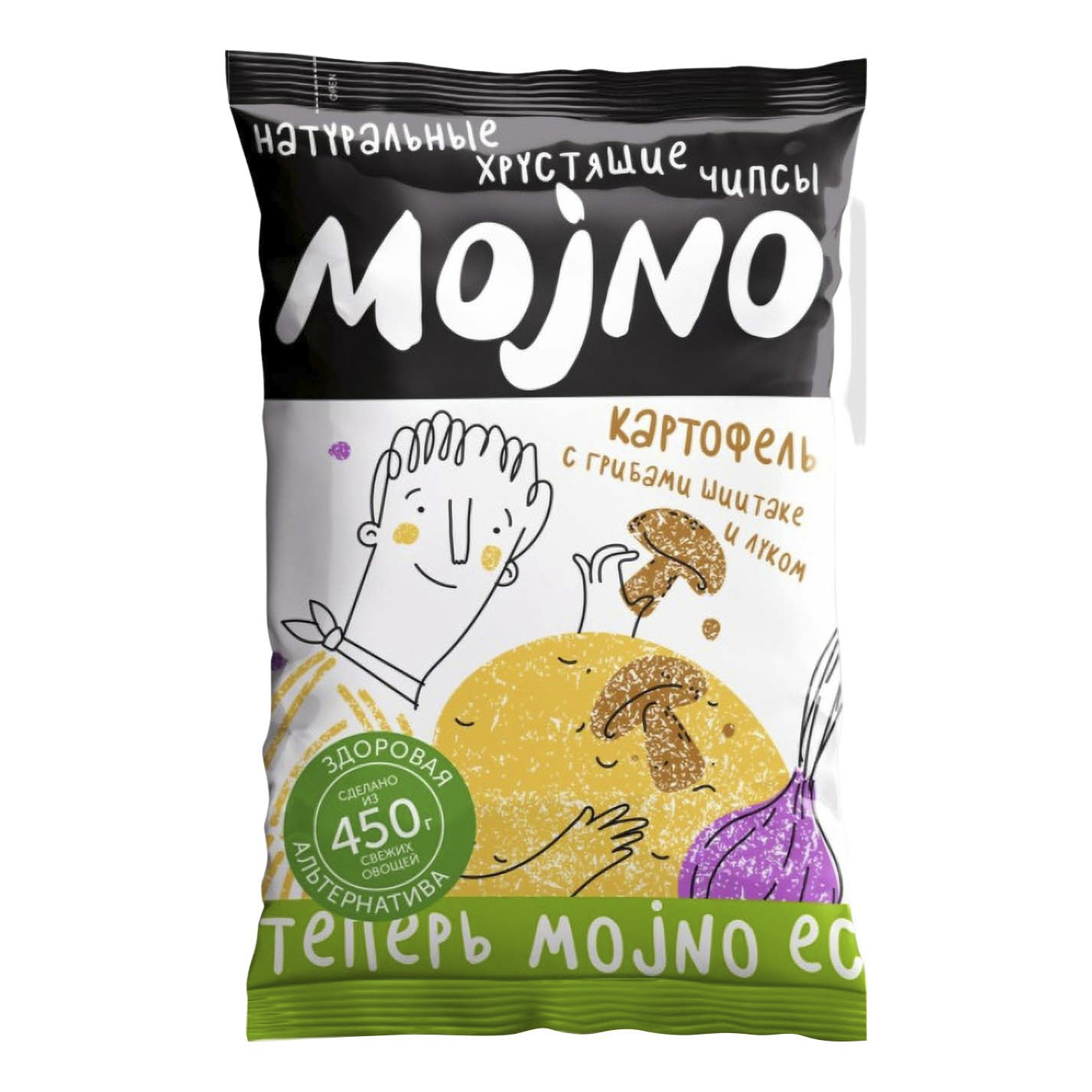 

Чипсы овощные Mojno картофель-грибы-лук 75 г