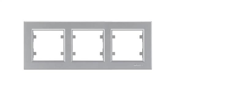 Рамка 3-м Karea горизонт. сереб. Makel 56065703