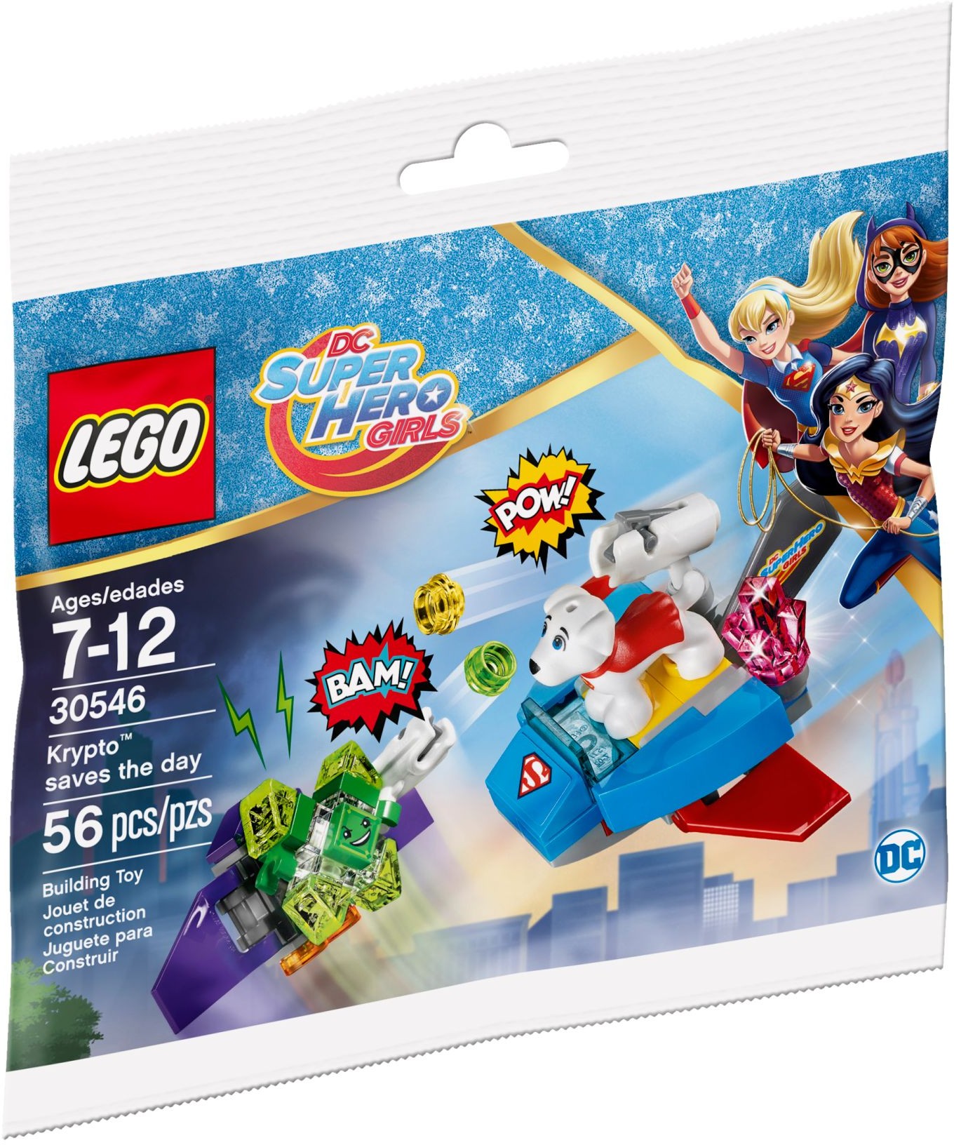 Конструктор Lego DC Super Hero Girls 30546 Суперпёс Крипто спешит на помощь