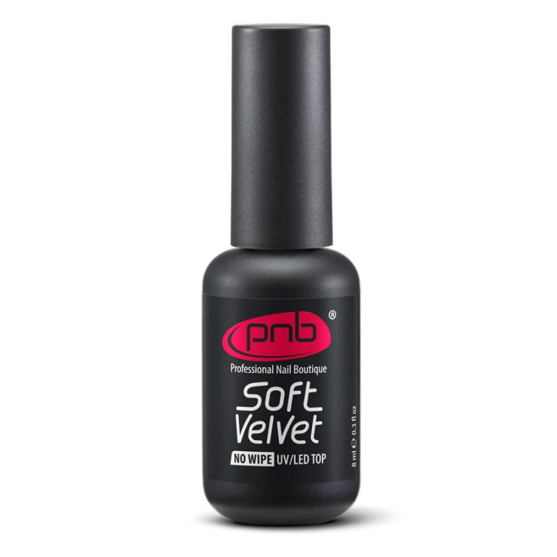 

Топ для ногтей PNB Soft Velvet Top no wipe без липкого слоя UV LED 8 мл, Soft Velvet Top 8ml