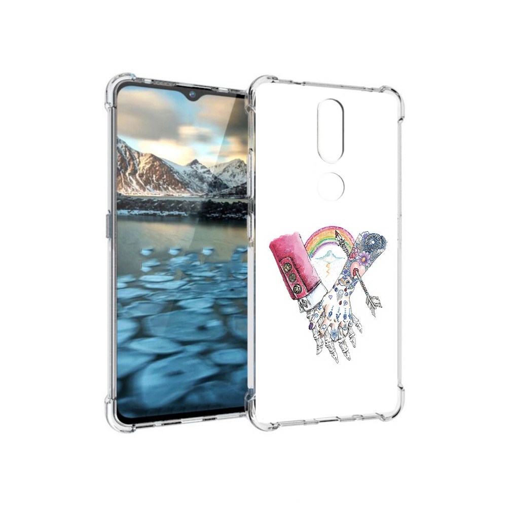 

Чехол MyPads Tocco для Nokia 2.4 абстракция руки в татуировках (PT227049.107.212), Прозрачный, Tocco