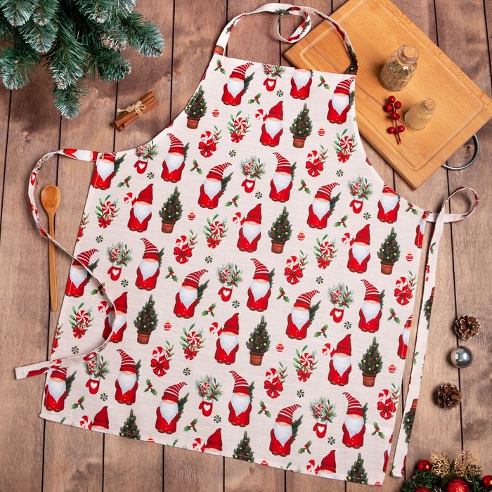 

Фартук Этель "Santa Claus" 60х70см, 100%хл, репс 210 г/м2, Бежевый