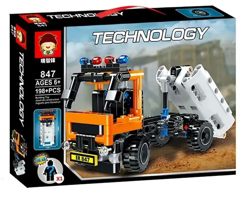 3D конструктор Technology 847 Самосвал, 198 дет