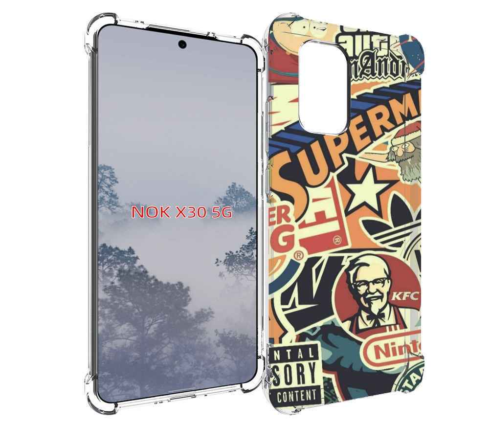 

Чехол MyPads Лейблы-на-постере для Nokia X30 5G, Tocco