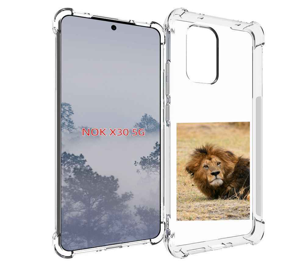 

Чехол MyPads Лев-лежит мужской для Nokia X30 5G, Tocco