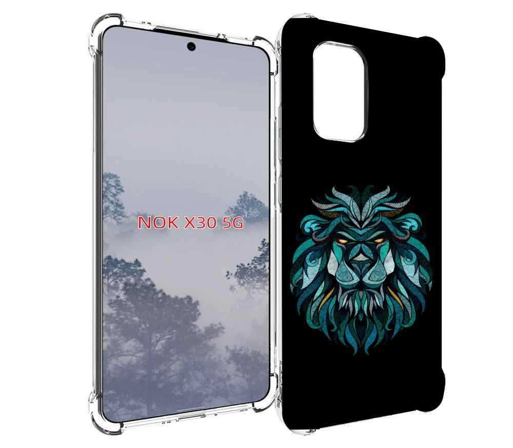 

Чехол MyPads Лев-красивый-зеленый для Nokia X30 5G, Tocco