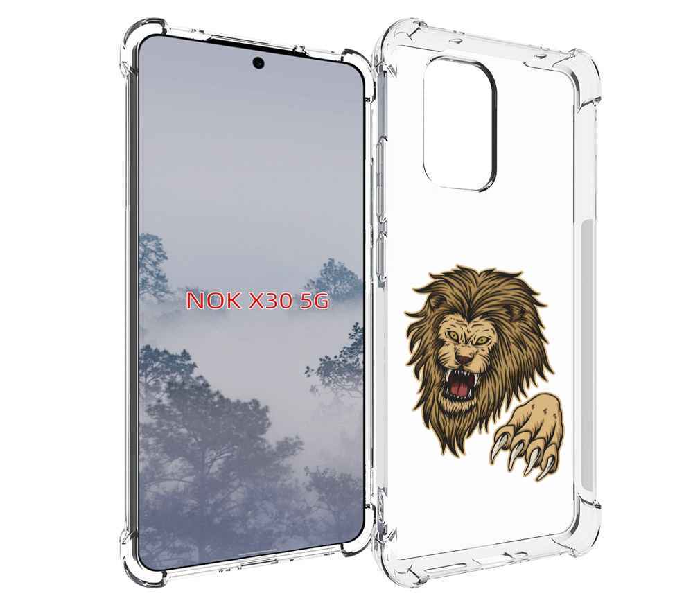 

Чехол MyPads Лев-завоеватель мужской для Nokia X30 5G, Tocco