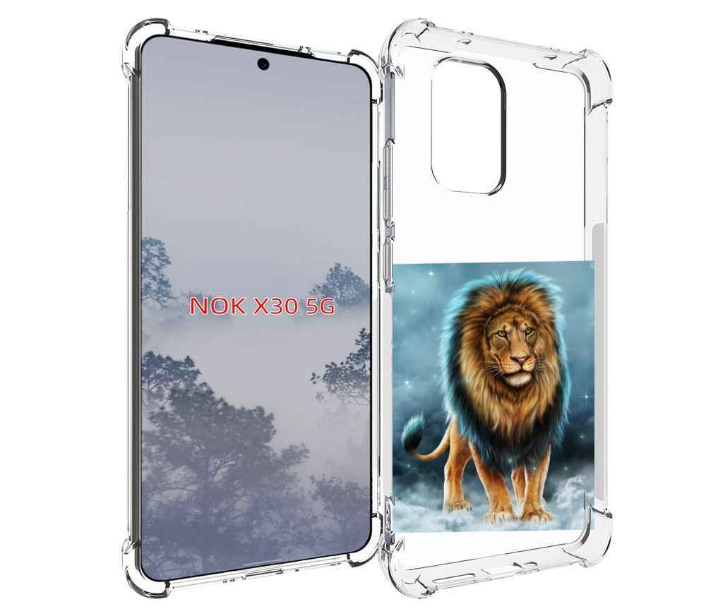 

Чехол MyPads Лев-в-тумане для Nokia X30 5G, Tocco