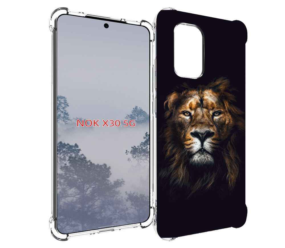 

Чехол MyPads Лев-в-тени мужской для Nokia X30 5G, Tocco