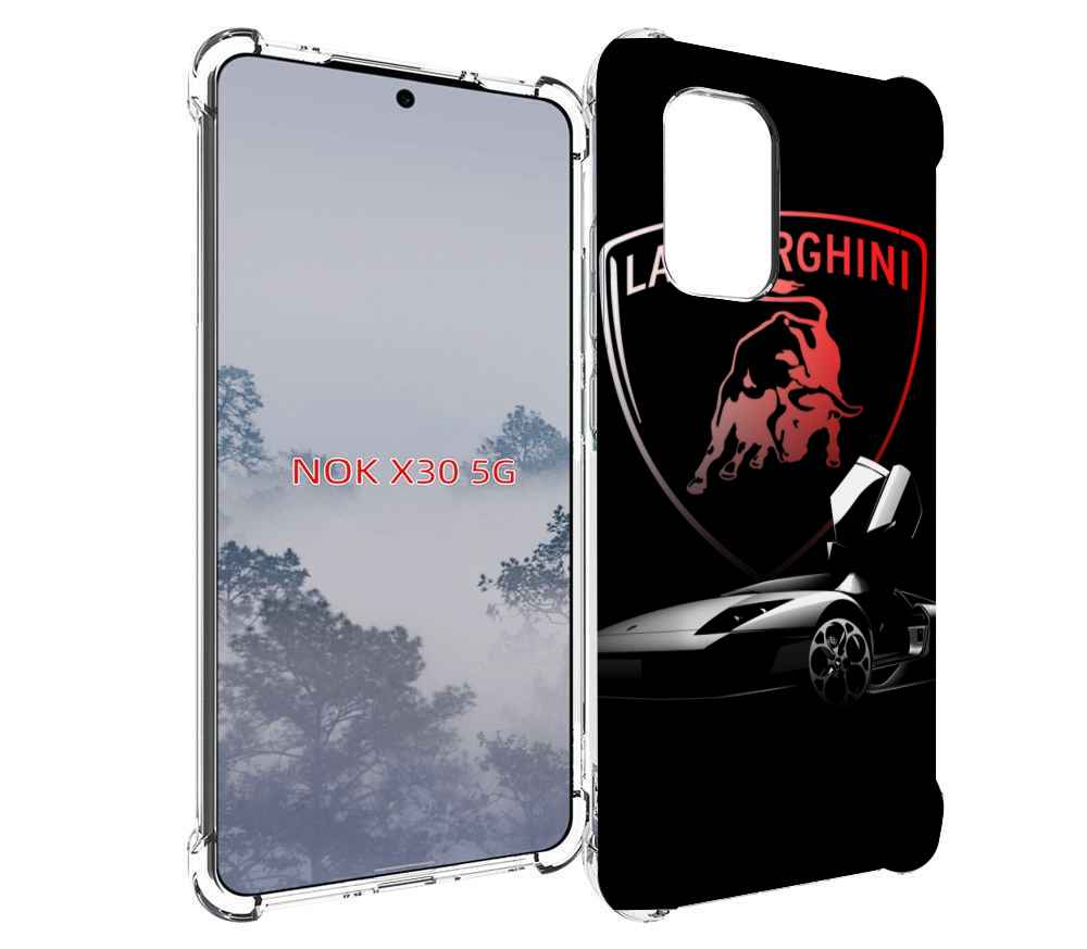 

Чехол MyPads Ламборгини-black мужской для Nokia X30 5G, Tocco