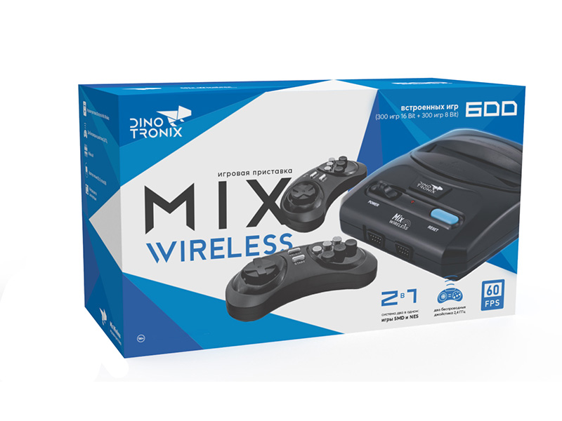 фото Игровая приставка dinotronix mix wireless zd-01b 600 игр conskdn113