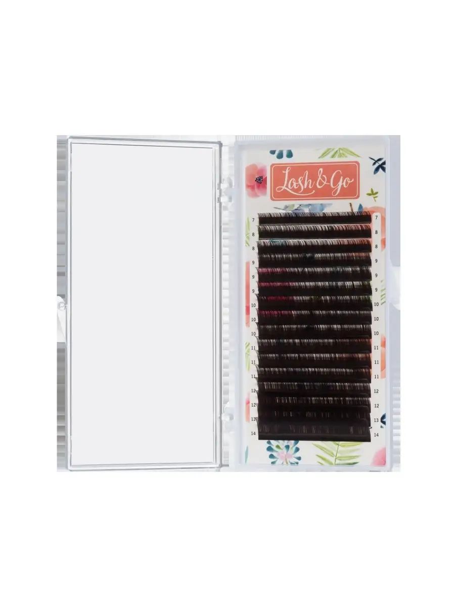 

Ресницы Lash&Go D 0.07 9 mm 16 линий цвет Эспрессо, Черный