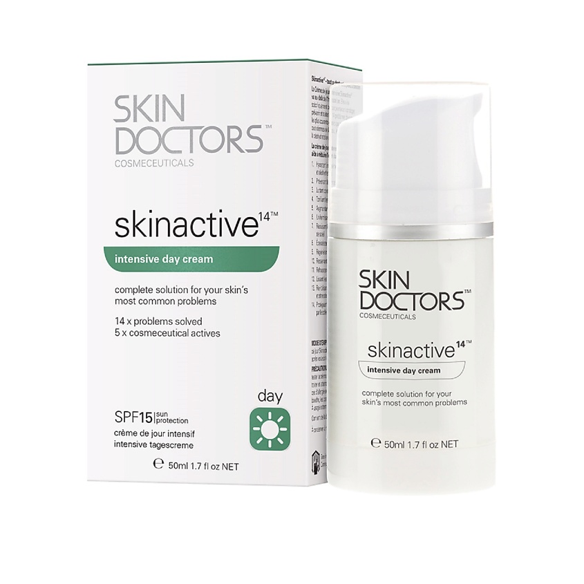 Интенсивный дневной крем для лица SKIN DOCTORS SkinActive 14, 50 мл skin doctors instant eyelift сыворотка для глаз против морщин и отеков мгновенного действия 10 мл