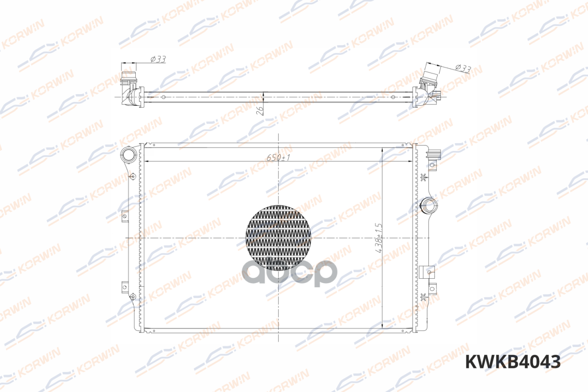 

Радиатор Охлаждения Volkswagen Tiguan (08-) (Гарантия 2 Года) KORWIN арт. KWKB4043