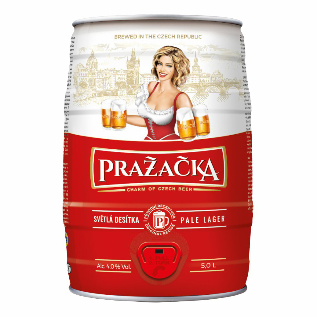 

Пиво Prazacka Svetle светлое фильтрованное 4% 5 л