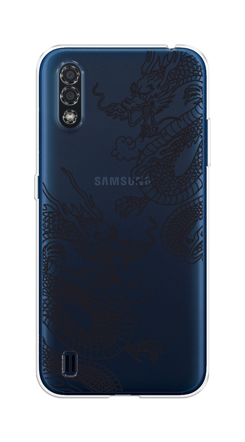 

Чехол на Samsung Galaxy M01 "Два китайских дракона", Серый;черный, 2101150-1