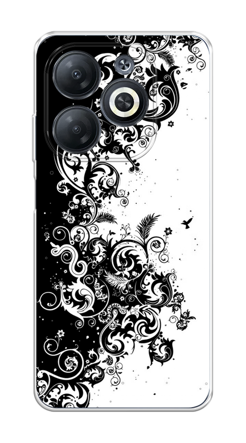 

Чехол на Infinix Smart 8 "Черно белый узор", Белый;черный;серый, 3105150-1