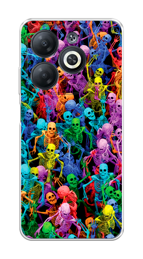 

Чехол на Infinix Smart 8 "Вечеринка скелетов", Фиолетовый;желтый;оранжевый, 3105150-1