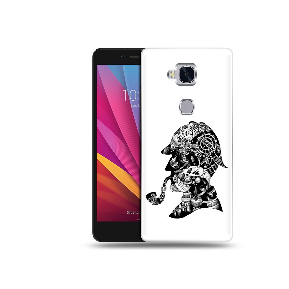 

Чехол MyPads Tocco для Honor 5X мужчина с трубкой абстракция (PT24996.45.488), Прозрачный, Tocco