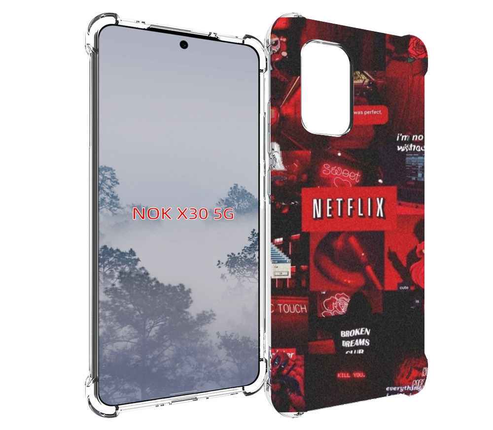 

Чехол MyPads Красные-проекты для Nokia X30 5G, Tocco