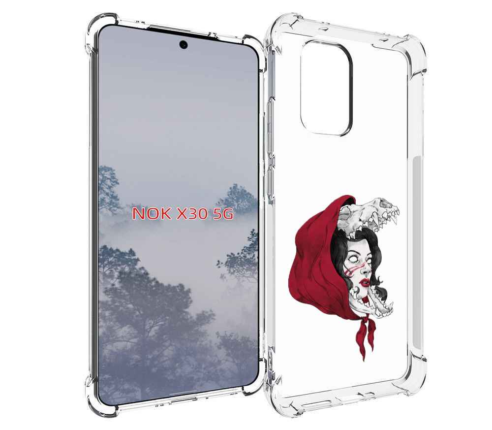 

Чехол MyPads Красная шапочка и волк женский для Nokia X30 5G, Tocco