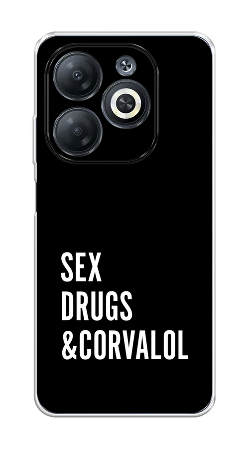 

Чехол на Infinix Smart 8 "Corvalol", Черный;серый;белый, 3105150-1