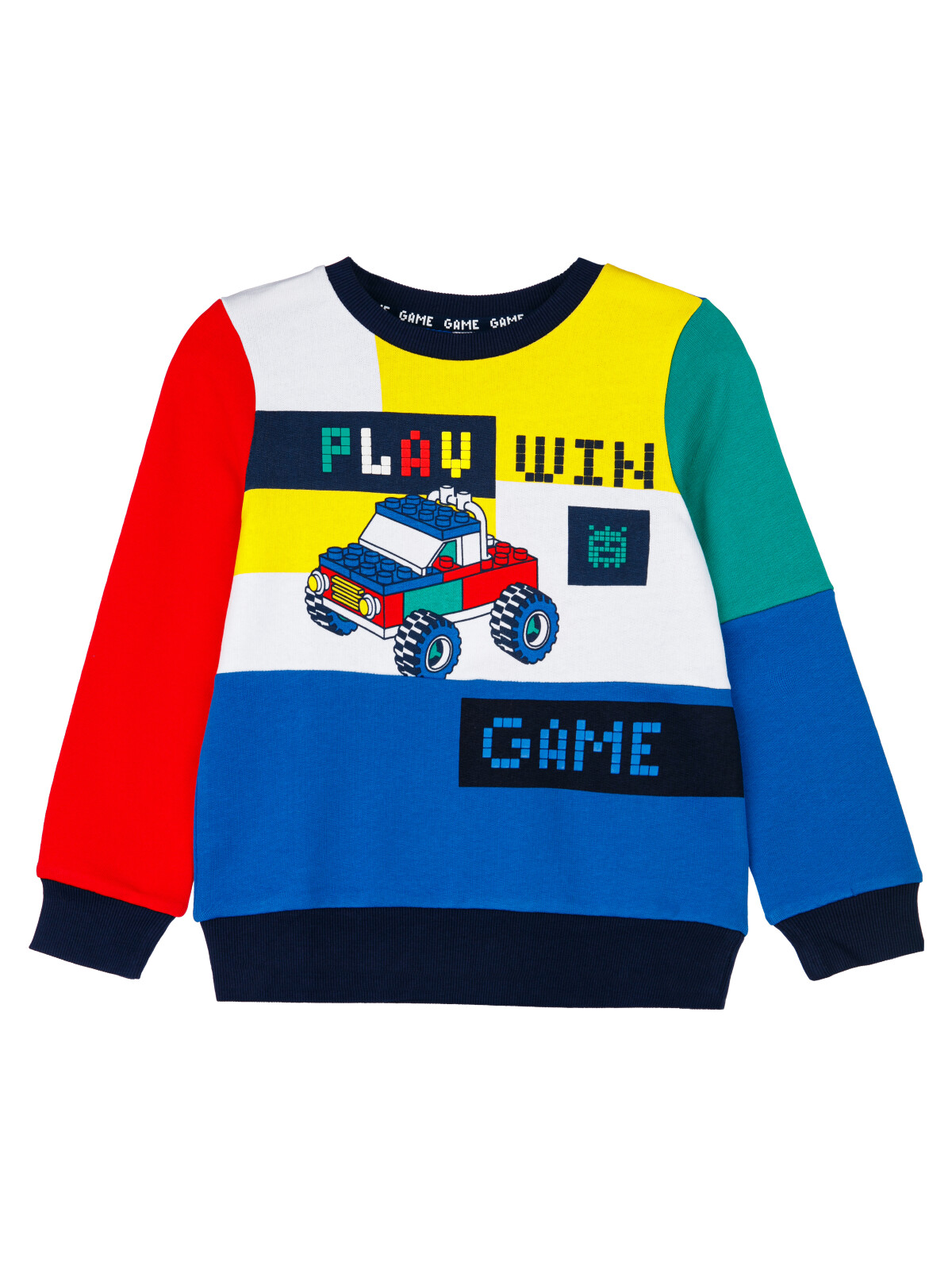 

Свитшот детский PlayToday 12412112, разноцветный, 122, 12412112