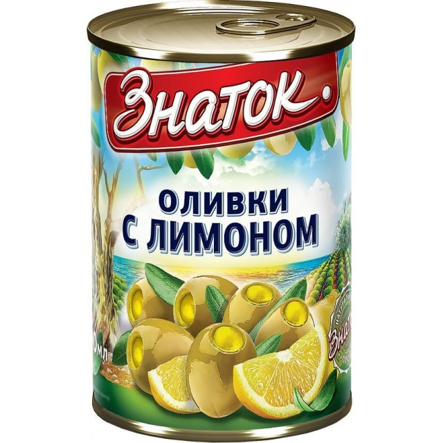 

Оливки Знаток с лимоном 280 г
