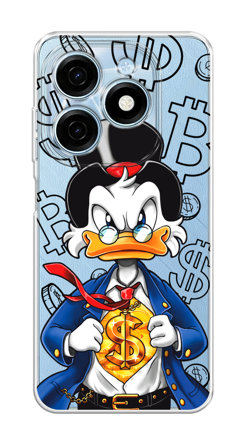 

Чехол на Tecno Spark 20 "Scrooge Goldman", Черный;белый;синий, 304750-1